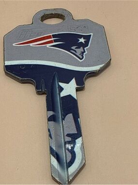 NFL New England Patriots Uncut Key Blank Keyblank ILCO SCI Logo House Door